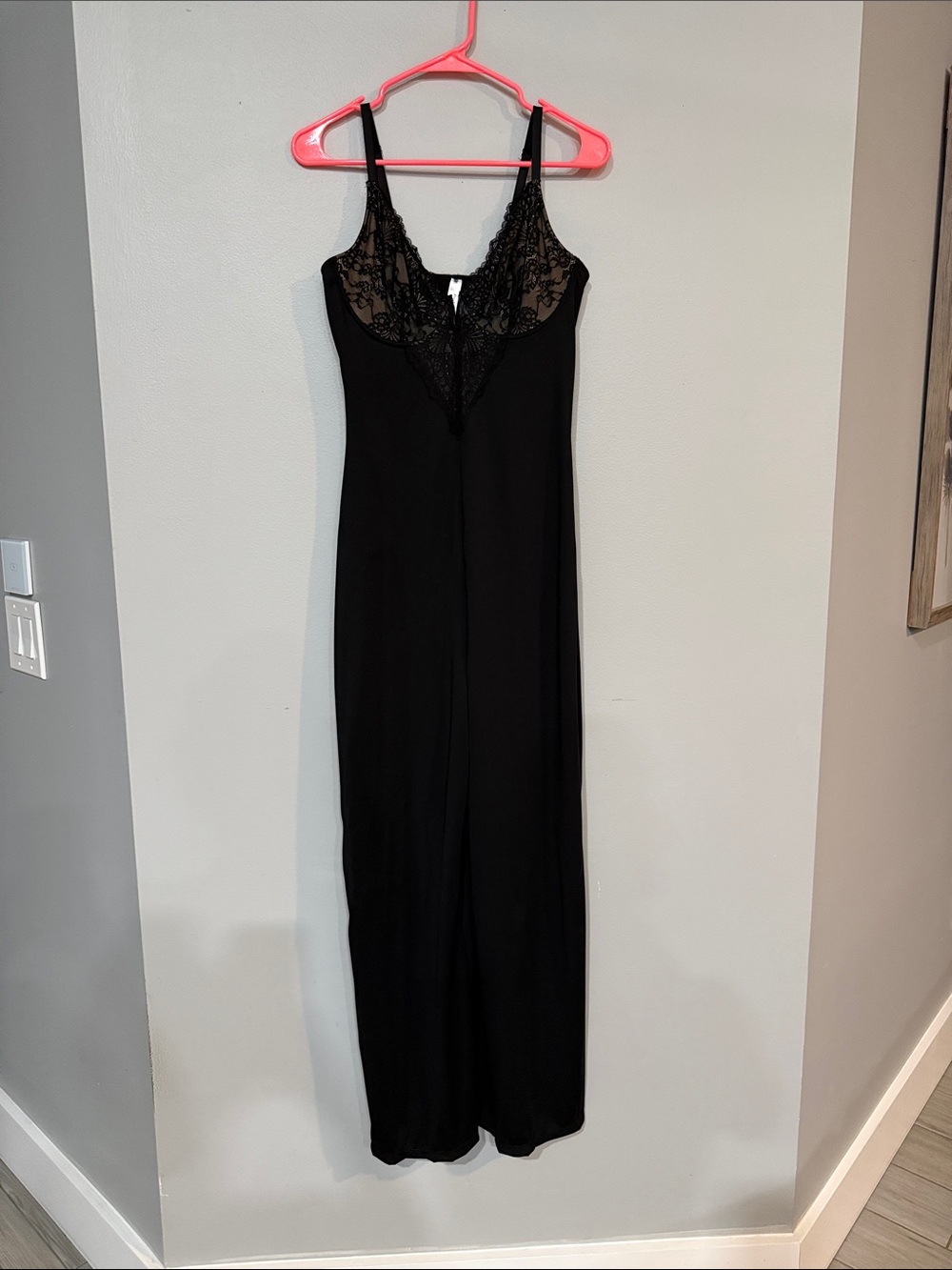 Shapewear Lace Deep V-Neck Sculpting Wide Leg Jumpsuit